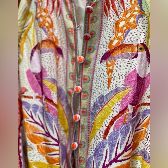 FARM Rio Jungle Dots Tapestry Pearl Romper, L - Picture 8 of 11